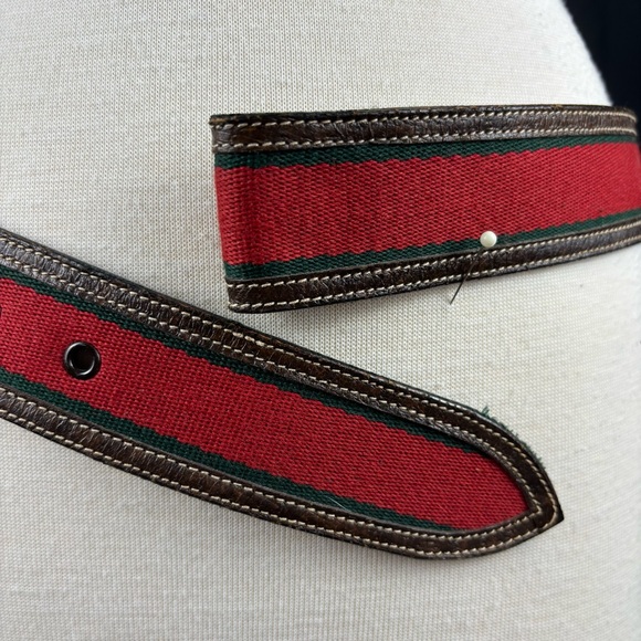 Vintage Gucci canvas and leather belt - Picture 2 of 10